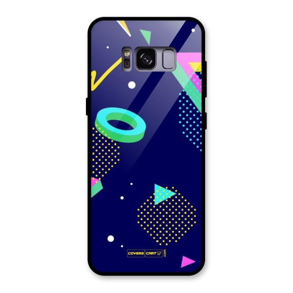 Retro Abstract Glass Back Case for Galaxy S8