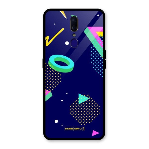 Retro Abstract Glass Back Case for Oppo F11