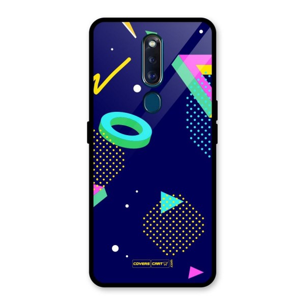 Retro Abstract Glass Back Case for Oppo F11 Pro