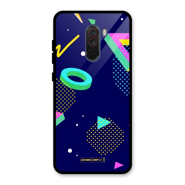 Retro Abstract Glass Back Case for Poco F1