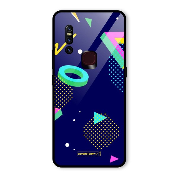 Retro Abstract Glass Back Case for Vivo V15