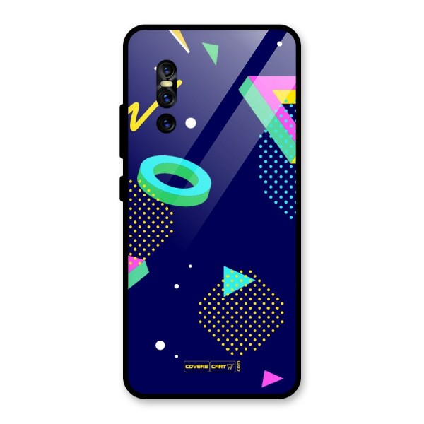 Retro Abstract Glass Back Case for Vivo V15 Pro