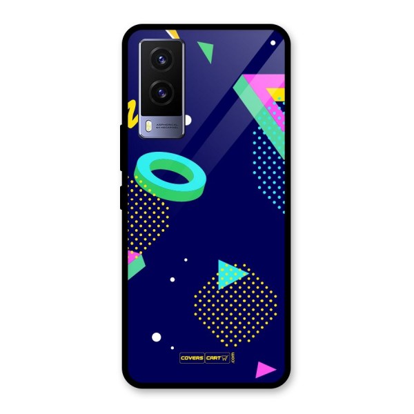 Retro Abstract Glass Back Case for Vivo V21e 5G