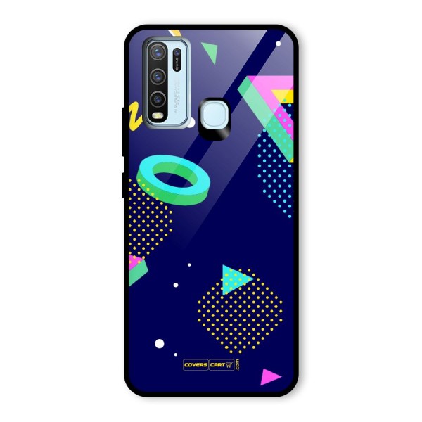 Retro Abstract Glass Back Case for Vivo Y30