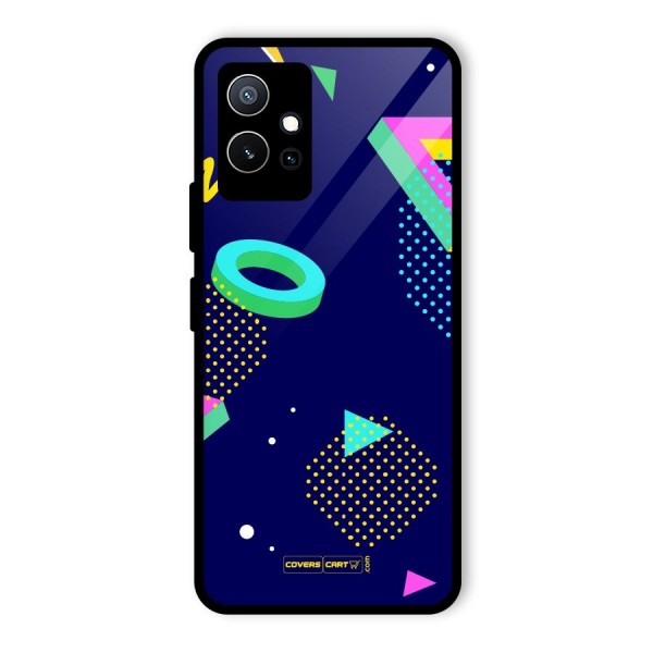 Retro Abstract Glass Back Case for Vivo iQOO Z6