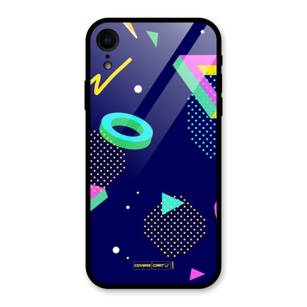 Retro Abstract Glass Back Case for XR