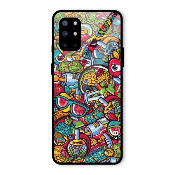 Retro Diamond Design Glass Back Case for OnePlus 8T