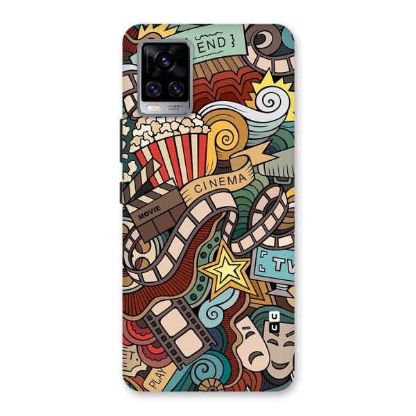 Retro Doodle Art Back Case for Vivo V20 Pro