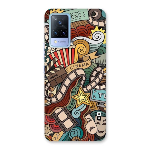 Retro Doodle Art Back Case for Vivo V21 5G