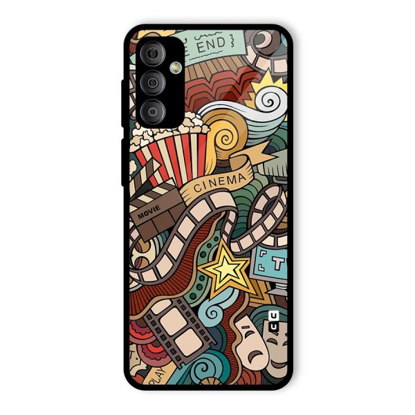 Retro Doodle Art Glass Back Case for Galaxy F23