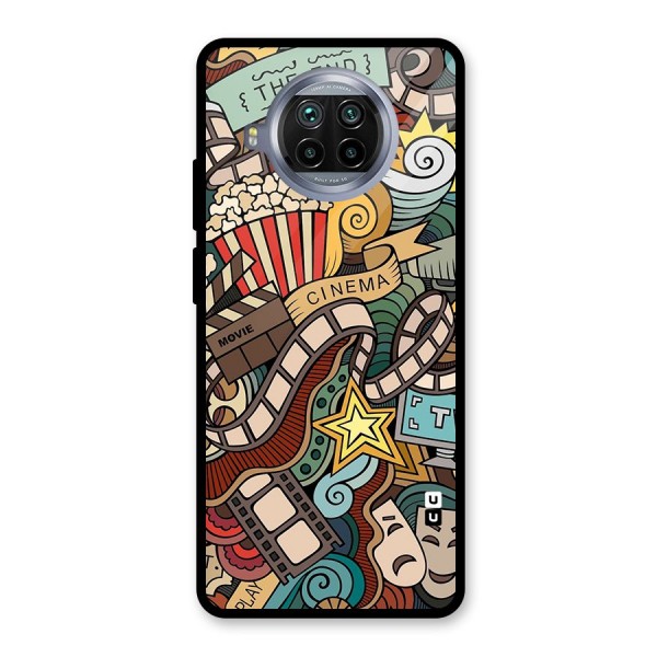 Retro Doodle Art Glass Back Case for Mi 10i