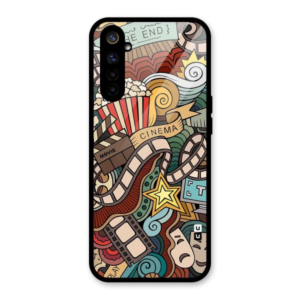 Retro Doodle Art Glass Back Case for Realme 6