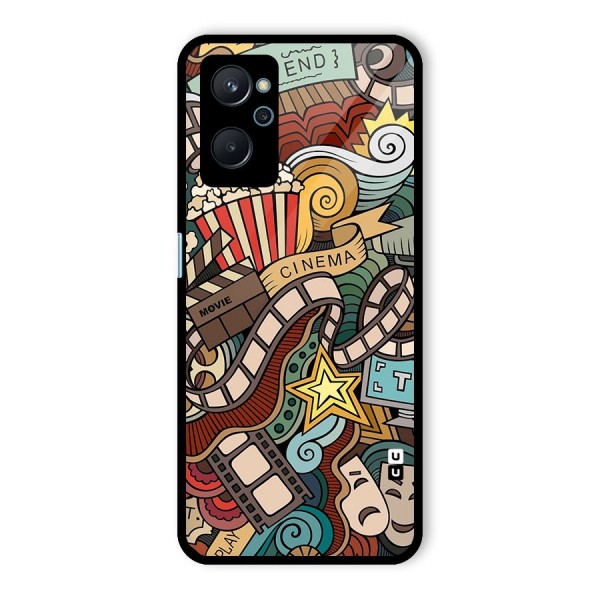 Retro Doodle Art Glass Back Case for Realme 9i