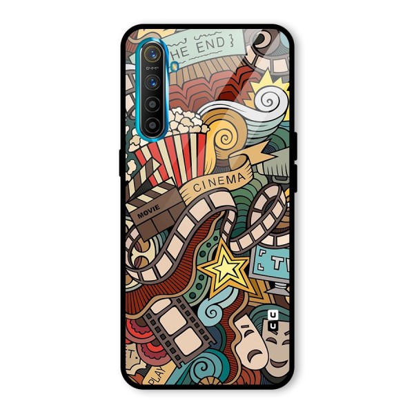 Retro Doodle Art Glass Back Case for Realme XT