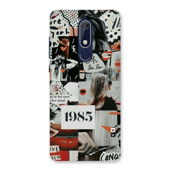 Retro Pattern Back Case for Nokia 5.1