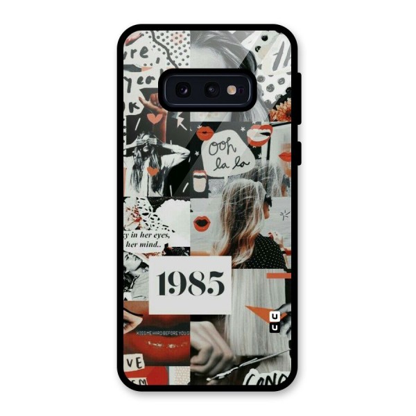 Retro Pattern Glass Back Case for Galaxy S10e