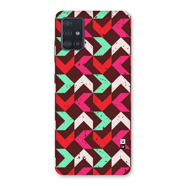 Retro Red Pink Pattern Back Case for Galaxy A51