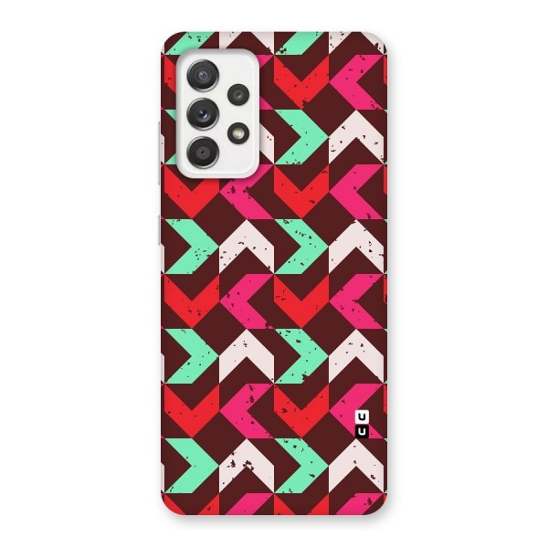 Retro Red Pink Pattern Back Case for Galaxy A52