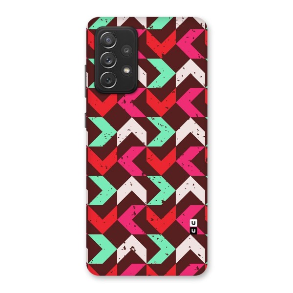 Retro Red Pink Pattern Back Case for Galaxy A72