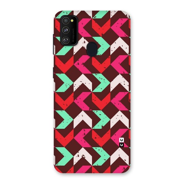 Retro Red Pink Pattern Back Case for Galaxy M21