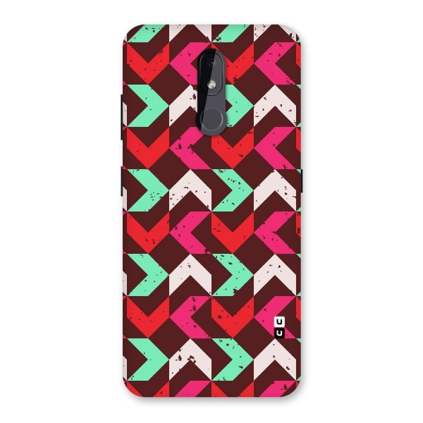 Retro Red Pink Pattern Back Case for Nokia 3.2