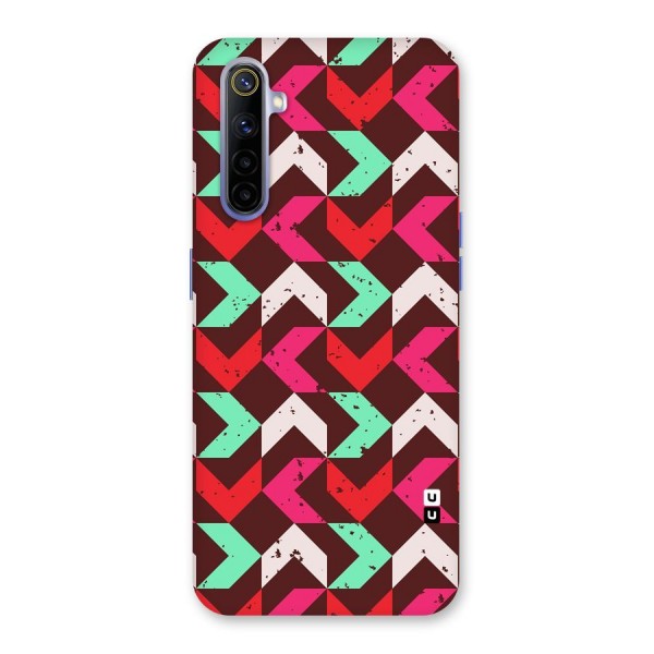 Retro Red Pink Pattern Back Case for Realme 6