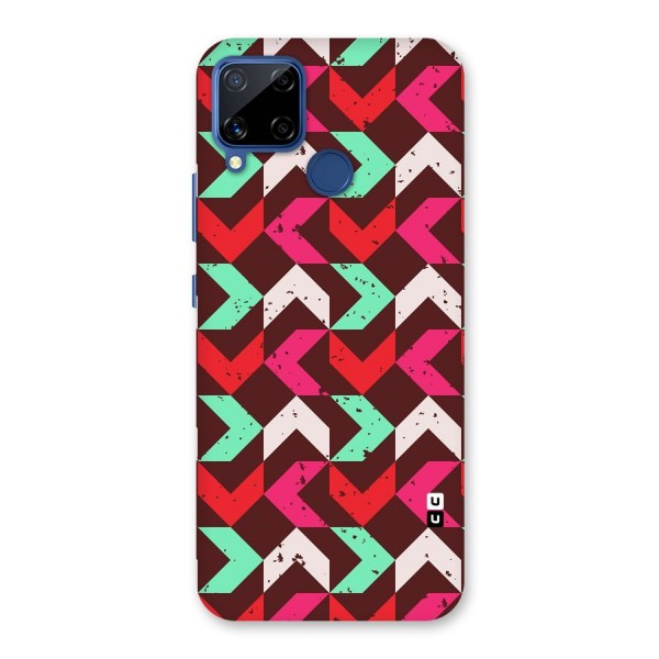 Retro Red Pink Pattern Back Case for Realme C12