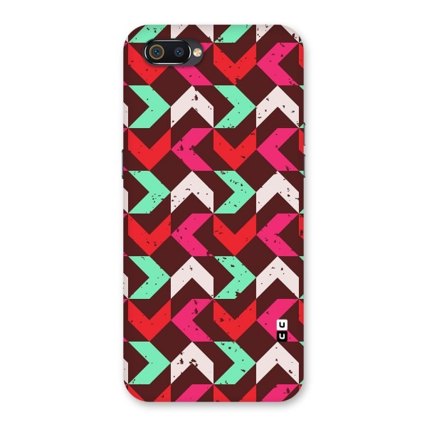 Retro Red Pink Pattern Back Case for Realme C2