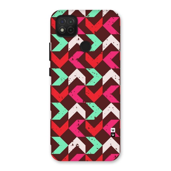 Retro Red Pink Pattern Back Case for Redmi 9C