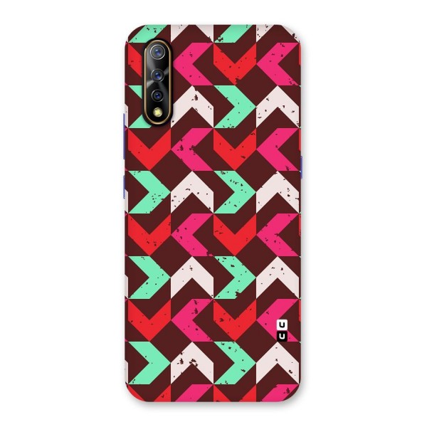 Retro Red Pink Pattern Back Case for Vivo Z1x