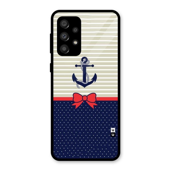 Ribbon Anchor Glass Back Case for Galaxy A32