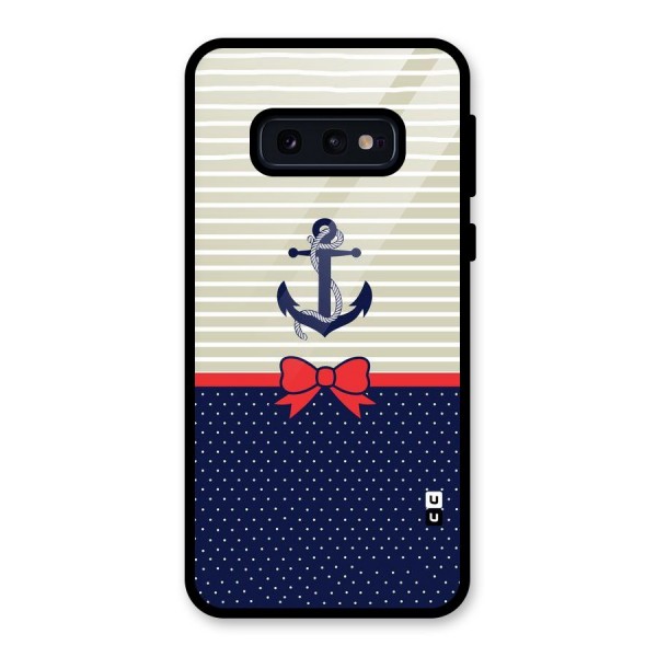 Ribbon Anchor Glass Back Case for Galaxy S10e