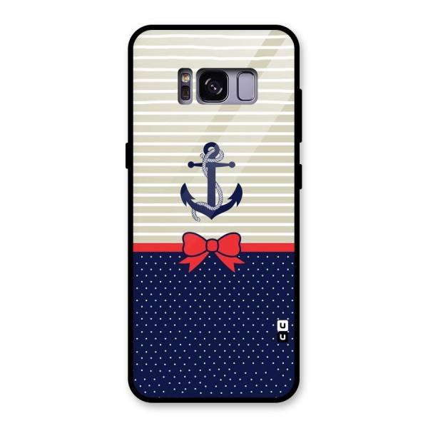 Ribbon Anchor Glass Back Case for Galaxy S8