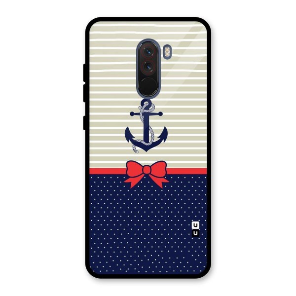 Ribbon Anchor Glass Back Case for Poco F1