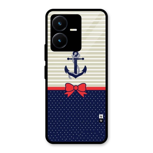 Ribbon Anchor Glass Back Case for Vivo Y22