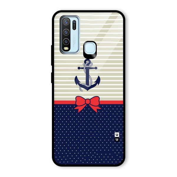 Ribbon Anchor Glass Back Case for Vivo Y30