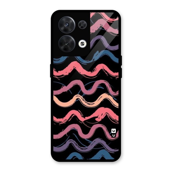 Ribbon Art Glass Back Case for Oppo Reno8 5G