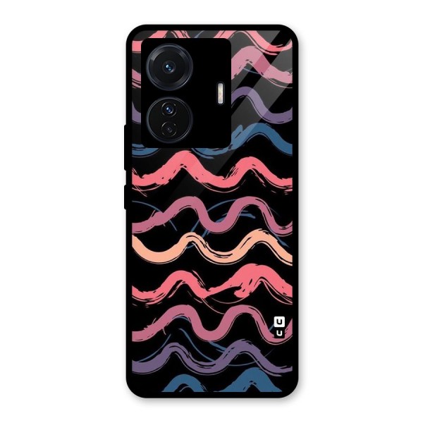 Ribbon Art Glass Back Case for Vivo T1 Pro