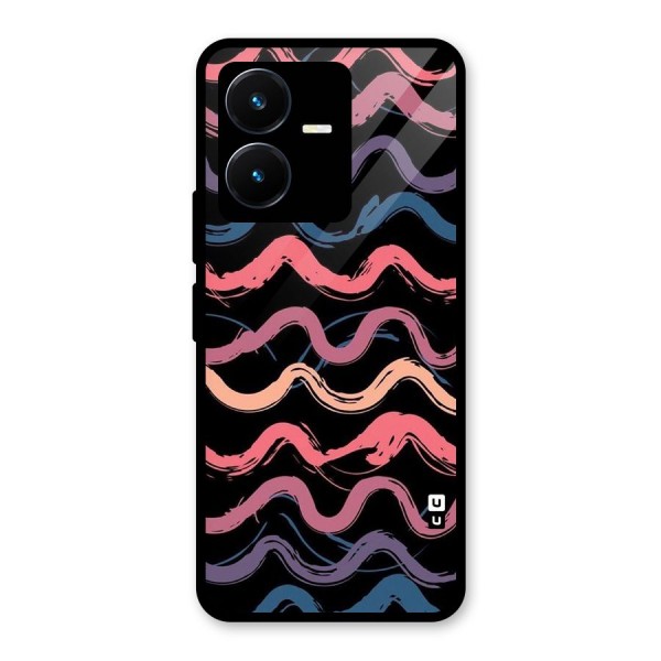 Ribbon Art Glass Back Case for Vivo Y22