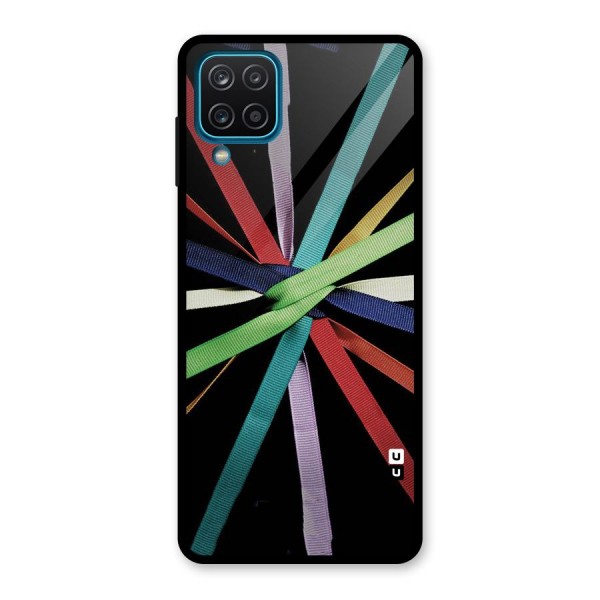 Ribbon Design Glass Back Case for Galaxy A12