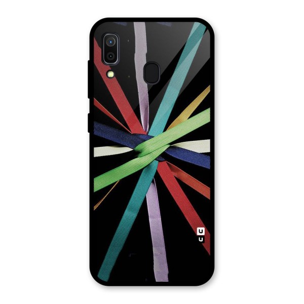 Ribbon Design Glass Back Case for Galaxy A30