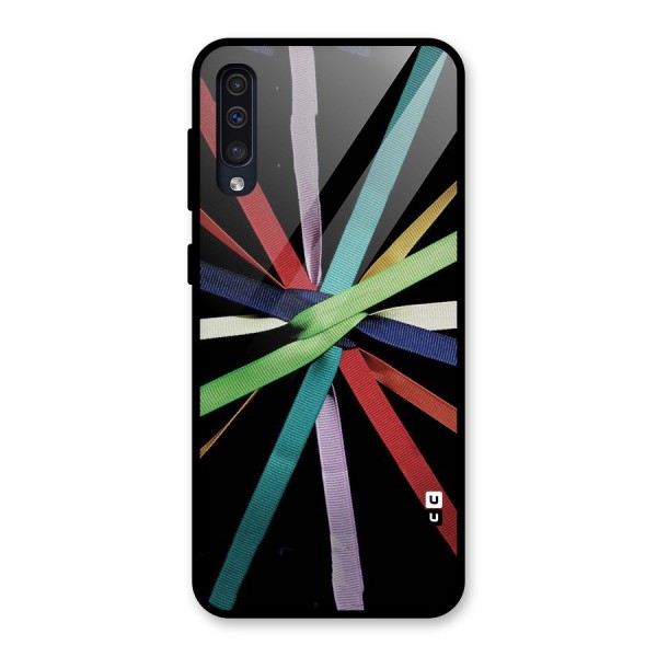 Ribbon Design Glass Back Case for Galaxy A50s