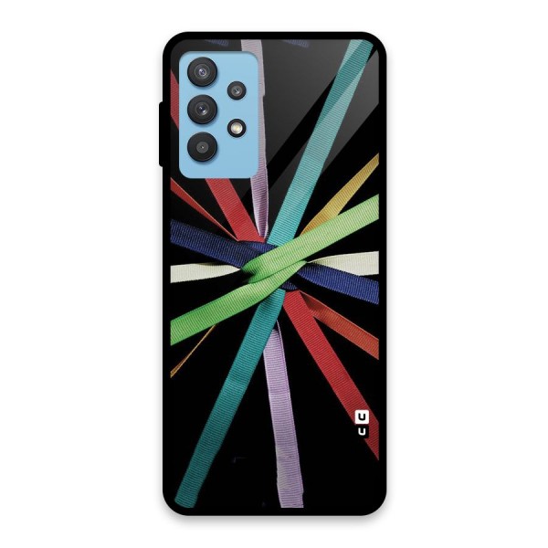 Ribbon Design Glass Back Case for Galaxy M32 5G