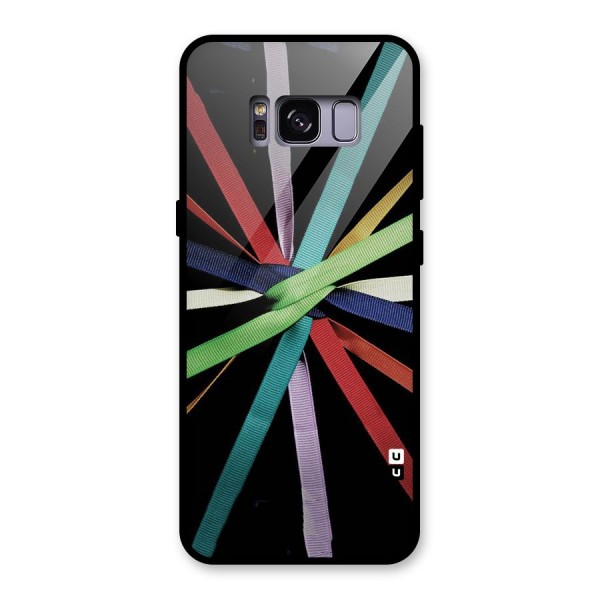 Ribbon Design Glass Back Case for Galaxy S8