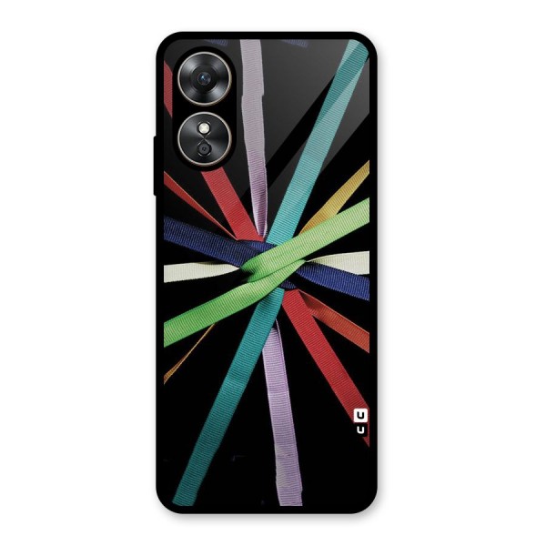 Ribbon Design Glass Back Case for Oppo A17