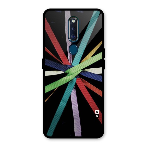 Ribbon Design Glass Back Case for Oppo F11 Pro