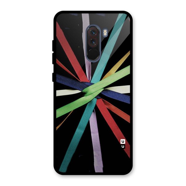 Ribbon Design Glass Back Case for Poco F1