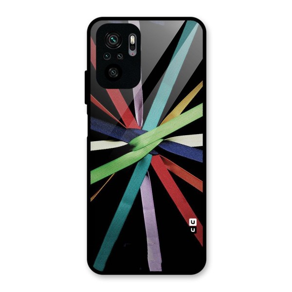 Ribbon Design Glass Back Case for Redmi Note 10