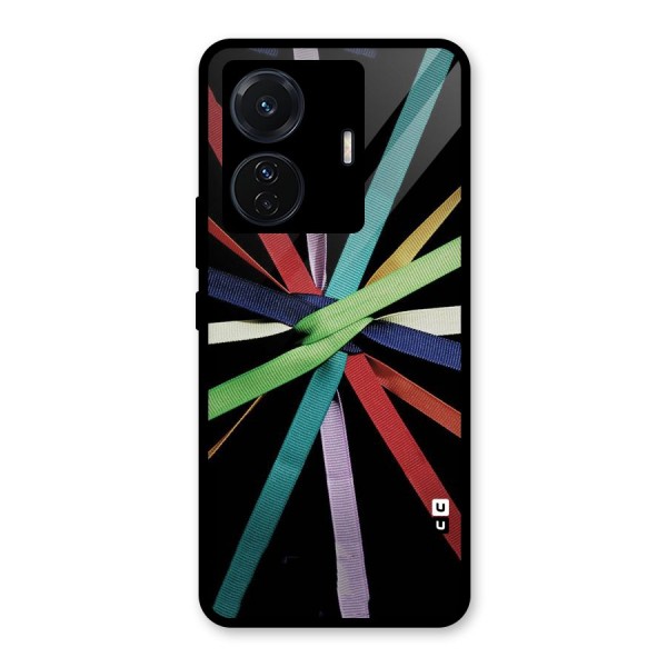 Ribbon Design Glass Back Case for Vivo T1 Pro