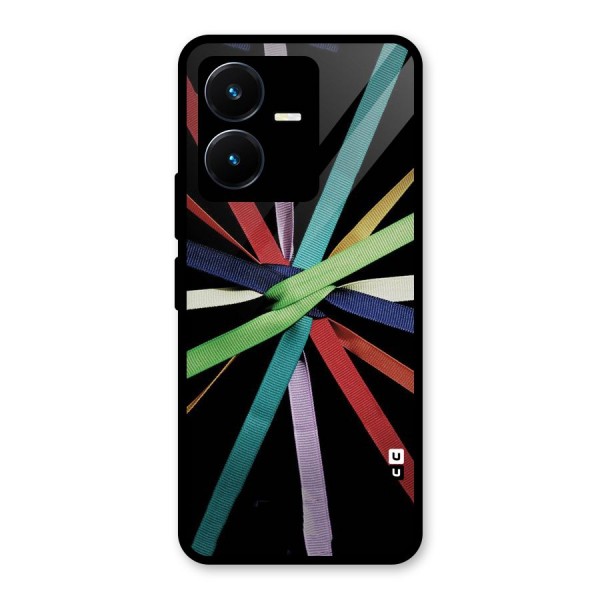 Ribbon Design Glass Back Case for Vivo Y22